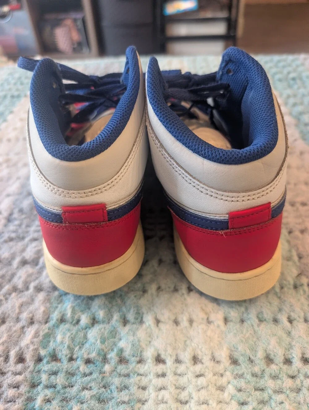 Nike Kids High-Top Sneakers -siE 7  Red / Navy / White